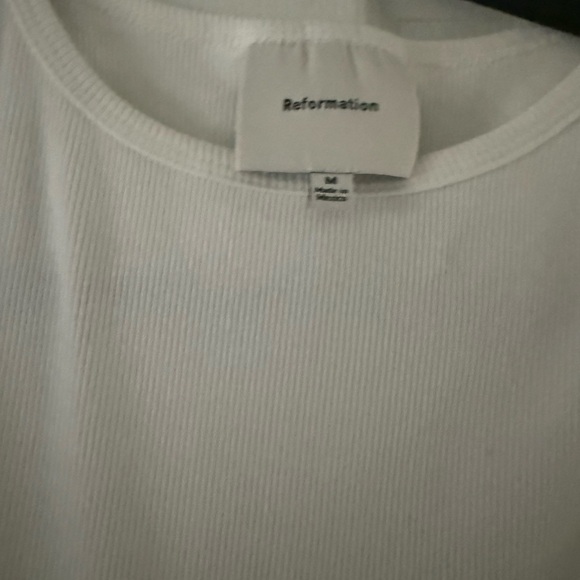 Reformation White Sleeveless Bodysuit Leni Knit - Picture 3 of 4